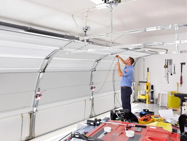 Garage door cable repair service by Matthews Garage Door Repair in Matthews