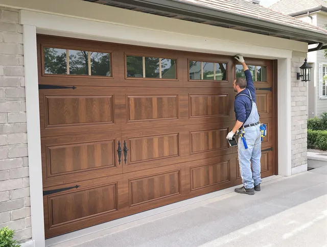 Custom garage door showcase by Matthews Garage Door Repair in Matthews