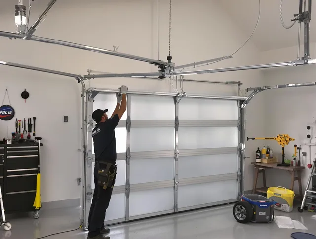 Matthews Garage Door Repair certified team performing precision garage door installation in Matthews