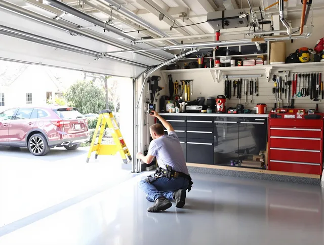 Local garage door repair service by Matthews Garage Door Repair in Matthews