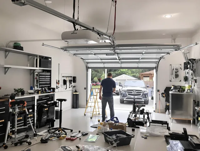 Garage door opener installation by Matthews Garage Door Repair in Matthews