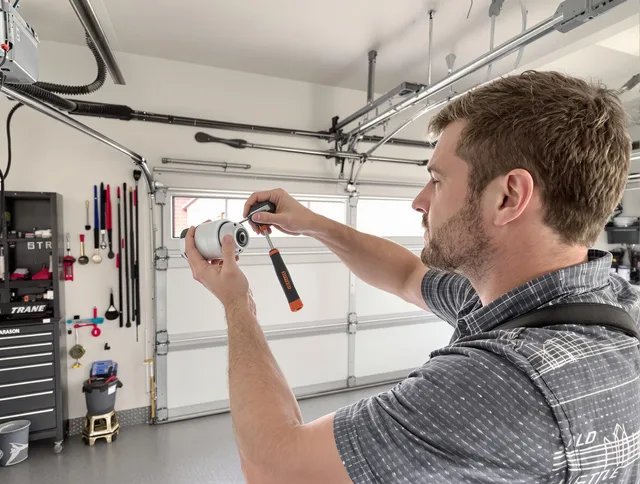 Garage door opener repair service by Matthews Garage Door Repair in Matthews