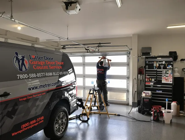 Matthews Garage Door Repair team performing same-day garage door repair in Matthews